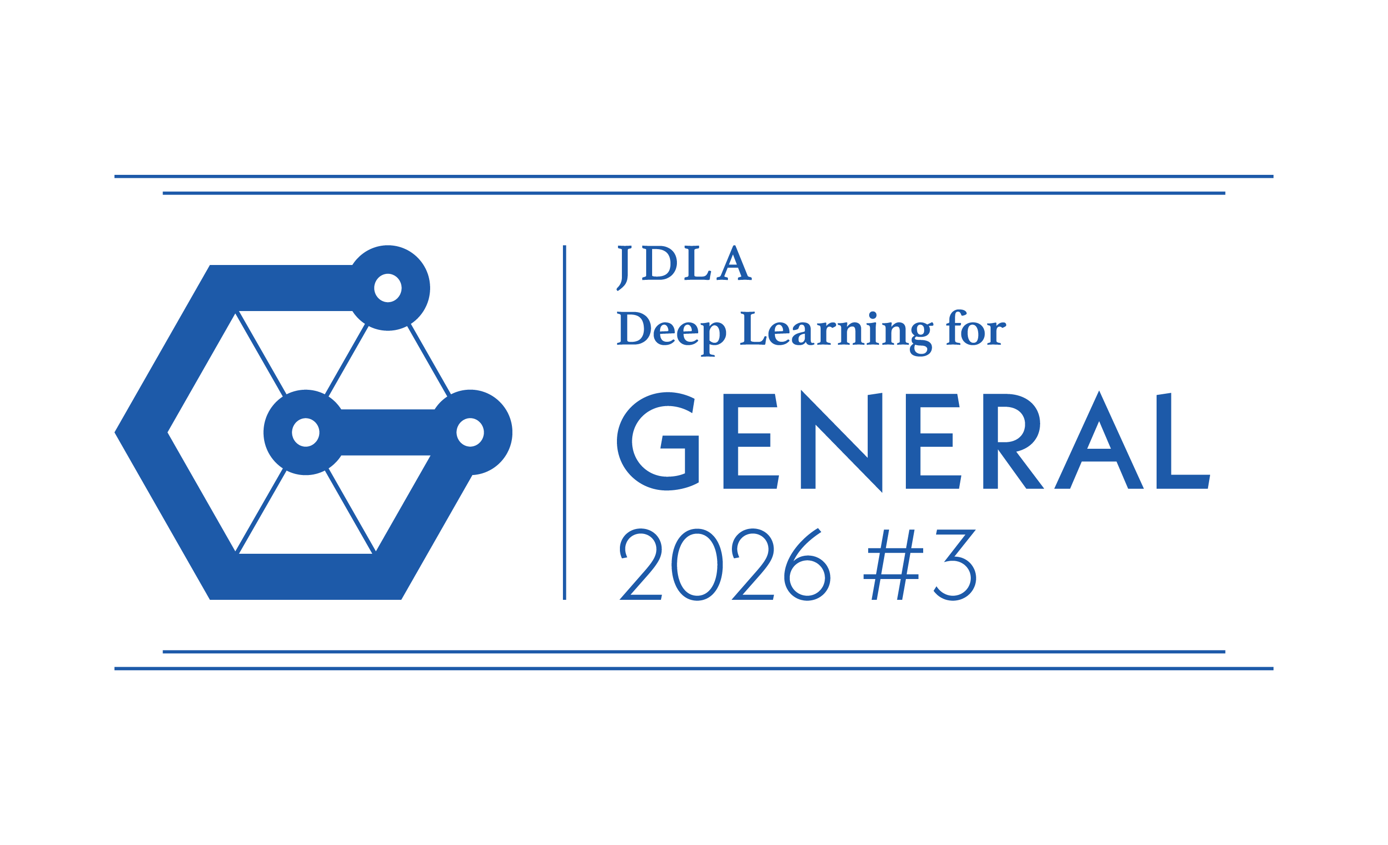 G検定(JDLA Deep Learning for GENERAL 2026 #3)の合格認証ロゴ
